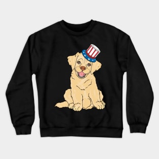 American Flag Labrador Retriever Dog Lover Crewneck Sweatshirt